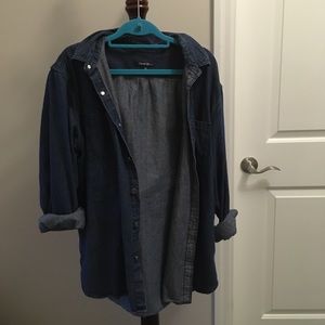 Oversized jean shirt